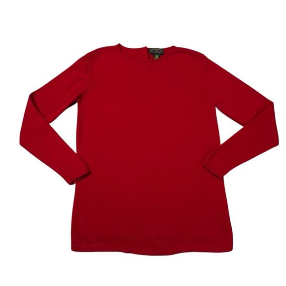 Charter Club Pure Wool Sweater Womens Size M Red Pullover Quiet Money Classic - Picture 1 of 7